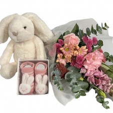 ruby rabbit flowers teddy deliver vogue in a vase